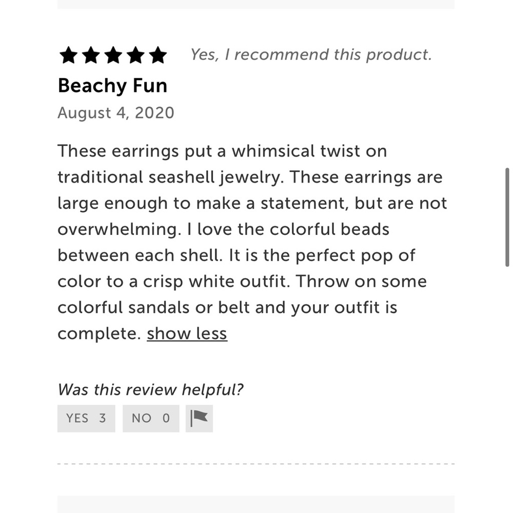 J. Crew Beaded Cowrie Shell Statement Earrings - image 5